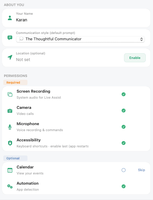 Second setup step — one-click Docker